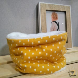 snood ou tour du coup enfant Agathe et Marceau motif goutte 100% fait main et tissu Oeko-tex